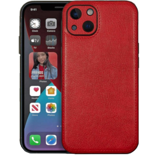 Θήκη iPhone 14 Plus Bodycell Prestige Backcover με Πλαίσιο Κάμερας - Red (5206015068300)
