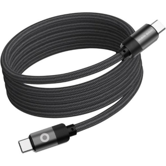 Καλώδιο Type-C Mobile Origin Magnetic Μαγνητικό Φόρτισης & Μεταφοράς Δεδομένων σε Type-C 100cm 60W - Black (8594215993599)