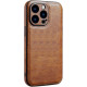 Θήκη iPhone 13 Pro Max Bodycell Prestige Backcover με Πλαίσιο Κάμερας - Brown (5206015068218)