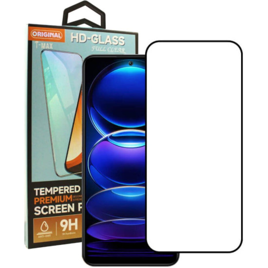 Tempered Glass Xiaomi Poco F7 T-Max Premium Full Glue Αντιχαρακτικό Γυαλί Προστασίας Οθόνης - Black (5206015083037)