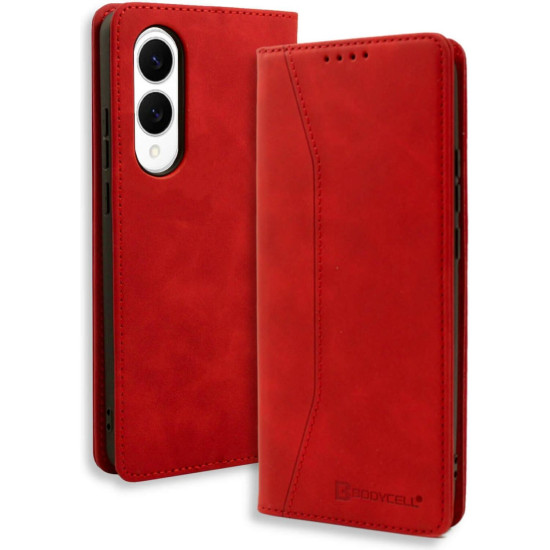 Θήκη Samsung Galaxy S25 Edge Bodycell Book Case Πορτοφόλι - Red (5206015082139)