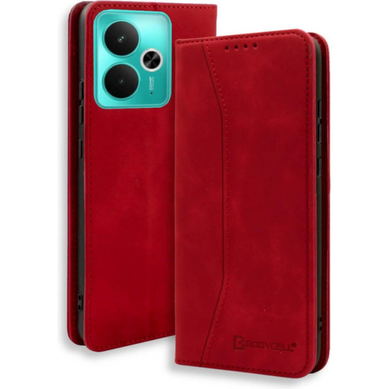 Θήκη Realme 14T 5G Bodycell Book Case Πορτοφόλι - Red (5206015081989)