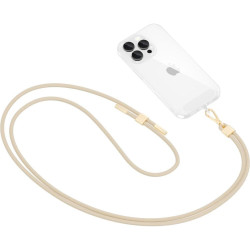 Λουράκι Λαιμού Tech-Protect C2S Rope Crossbody Strap Αποσπώμενο για Θήκες Κινητών / Smartphones - Beige / Gold (5906302312696)