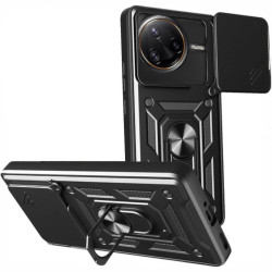 Θήκη Xiaomi Poco F7 Pro Bodycell Armor Slide Ανθεκτική με Κάλυμμα για την Κάμερα & Μεταλλικό Ring Holder - Black (5206015082801)