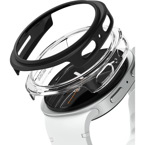 Θήκη Samsung Galaxy Watch 8 44mm Ringke Slim Case Σκληρή 2 Τεμάχια - Clear / Matte Black (8800293856146)