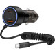 Φορτιστής Αυτοκινήτου Tech-Protect CC05 με Θύρες 1 x USB-A / 1 x Type-C & 1 x Ενσωματωμένο Καλώδιο Type-C 60W - Black (5906302361717)