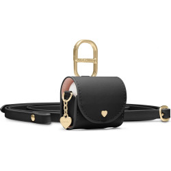 Θήκη AirPods 4th Gen Spigen Cyrill Mini Bag από Vegan Δέρμα με Λουράκι Λαιμού - Black (ACS08651)