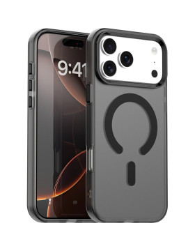 Θήκη iPhone 17 Pro Techsuit CandyCase Σκληρή Ημιδιάφανη με MagSafe - Black (5949419313361)