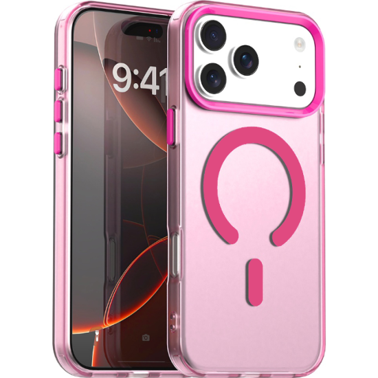 Θήκη iPhone 17 Pro Techsuit CandyCase Σκληρή Ημιδιάφανη με MagSafe - Pink (5949419313347)