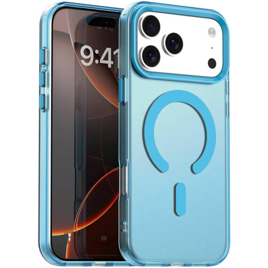 Θήκη iPhone 17 Pro Techsuit CandyCase Σκληρή Ημιδιάφανη με MagSafe - Blue (5949419313330)