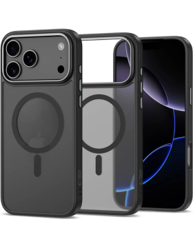Θήκη iPhone 17 Pro Tech-Protect TP CamEdge Σκληρή Ημιδιάφανη με MagSafe & Μεταλλικό Πλαίσιο Κάμερας - Matte Black / Gunmetal (5906302332984)