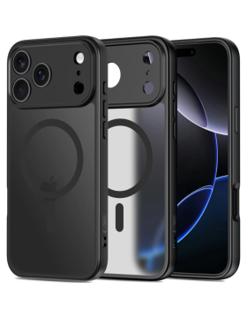 Θήκη iPhone 17 Pro Tech-Protect TP Basic Σκληρή Ημιδιάφανη με MagSafe & Πλαίσιο Κάμερας - Matte Black (5906302332946)