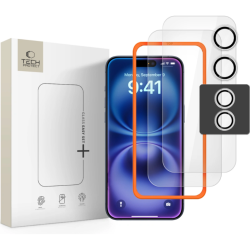 Tempered Glass iPhone 17 Tech-Protect Easy Set+ με 2 x Αντιχαρακτικά Γυαλιά Προστασίας Οθόνης & 1 x για Φακό Κάμερας - Clear (5906302319268)
