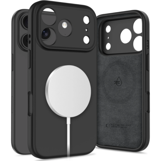 Θήκη iPhone 17 Pro Tech-Protect Silicone MagSafe Σιλικόνης με MagSafe - Black (5906302330157)
