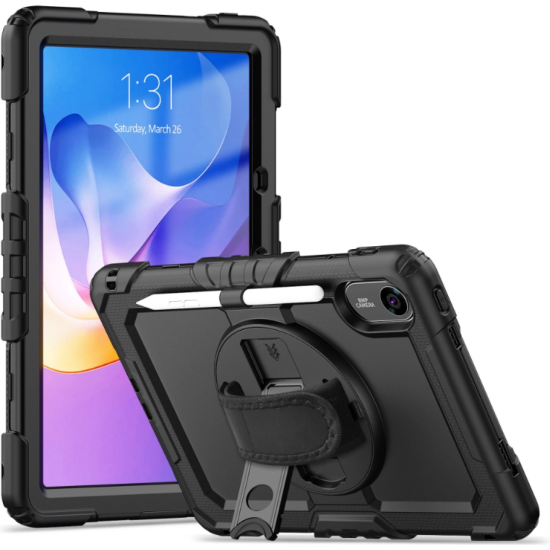 Θήκη Xiaomi Redmi Pad 2 11" Tech-Protect Solid 360 Full Body Ανθεκτική με Λαβή / Backstand & Ζώνη Μεταφοράς - Black (5906302318711)
