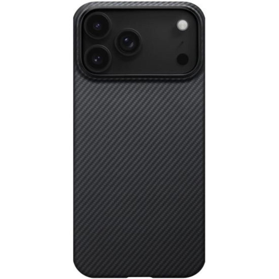 Θήκη iPhone 17 Pro Max Pitaka Ultra-Slim MagEZ Case 7 Aramid Fiber Body με MagSafe 1mm 600D - Black / Gray / Twill (KI1701BPM)