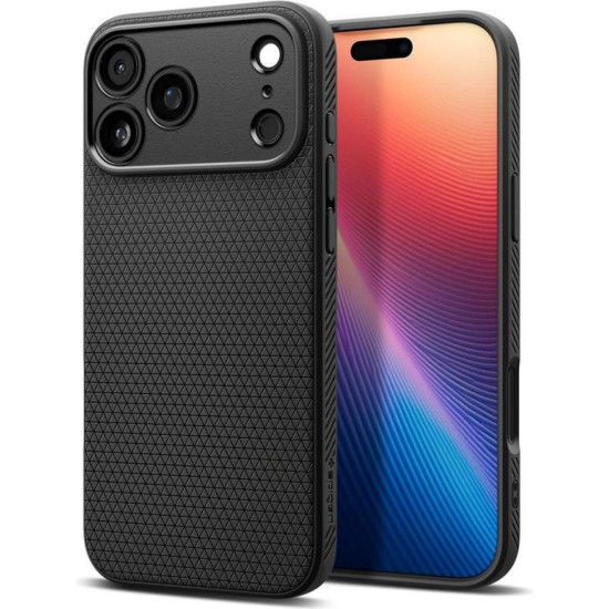 Θήκη iPhone 17 Pro Spigen Liquid Air Ανθεκτική Σιλικόνης - Matte Black (ACS10331)