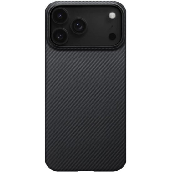 Θήκη iPhone 17 Pro Pitaka Ultra-Slim MagEZ Case 7 Aramid Fiber Body με MagSafe 1mm 600D - Black / Gray / Twill (KI1701BP)