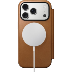 Θήκη iPhone 17 Pro Nomad Modern Leather Folio Δερμάτινο Πορτοφόλι με MagSafe - English Tan (NM014179858)