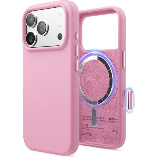 Θήκη iPhone 17 Pro Elago Magnetic Silicone Case Premium Σιλικόνης με MagSafe - Hot Pink (ES17MSSC63PRO-HPK)