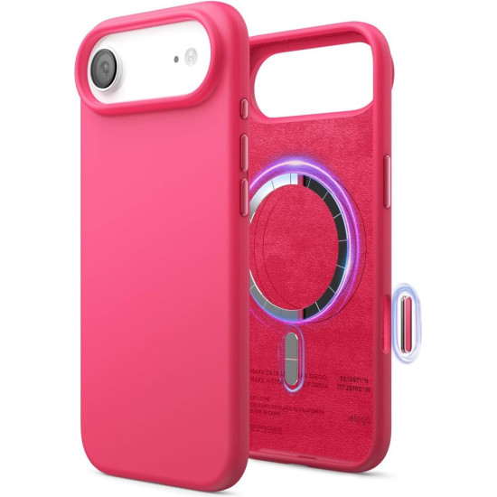 Θήκη iPhone Air Elago Magnetic Silicone Case Premium Σιλικόνης με MagSafe - Ice Red (ES17MSSC66AIR-IRED)
