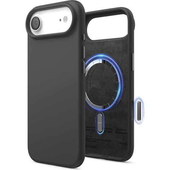 Θήκη iPhone Air Elago Magnetic Silicone Case Premium Σιλικόνης με MagSafe - Black (ES17MSSC66AIR-BK)