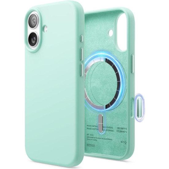 Θήκη iPhone 17 Elago Magnetic Silicone Case Premium Σιλικόνης με MagSafe - Aqua Sky (ES17MSSC61-ASKY)