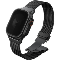 Λουράκι Apple Watch Ultra/SE/11/10/9/8/7/6/5/4 (49/46/45/44mm) Uniq Dante Pro από Ανοξείδωτο Ατσάλι - Graphite Black (UNIQ-49MM-DANPGBLK)