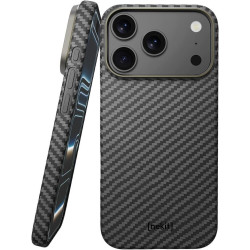 Θήκη iPhone 17 Pro Max Nekit Fiber Σκληρή με MagSafe Aramid Fiber 1mm 1500D Kevlar - Black (8719246494550)
