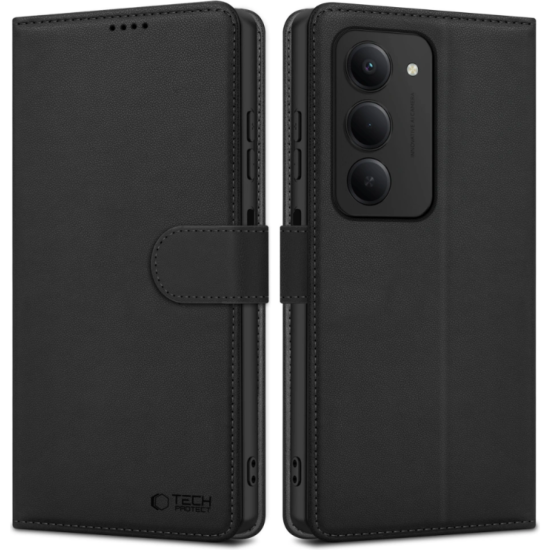 Θήκη Xiaomi Redmi 15 4G Tech-Protect Wallet Πορτοφόλι - Black (5906302332236)