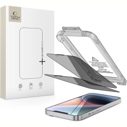Tempered Glass iPhone 17e / 16e / 14 / 13 / 13 Pro Tech-Protect Quick Set Spy+ Privacy Full Face Αντιχαρακτικό Γυαλί Προστασίας Απορρήτου Οθόνης 2 Τεμάχια - Black (5906302318759)