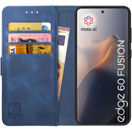 Θήκη Motorola Edge 60 Fusion Rosso Element PU Πορτοφόλι - Blue (8719246480997)