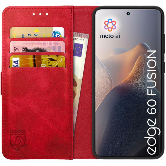 Θήκη Motorola Edge 60 Fusion Rosso Element PU Πορτοφόλι - Red (8719246481000)