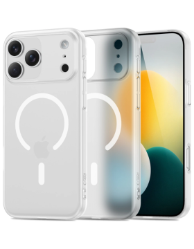 Θήκη iPhone 17 Pro Tech-Protect MagSlim Σκληρή Ημιδιάφανη με MagSafe - Matte / White (5906302319794)