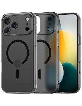 Θήκη iPhone 17 Pro Tech-Protect MagSlim Σκληρή Ημιδιάφανη με MagSafe - Matte / Black (5906302319756)