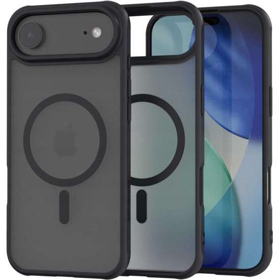 Θήκη iPhone Air Spacecase Hybrid MagSafe Σκληρή Ημιδιάφανη με MagSafe - Black (5905719131265)