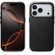 Θήκη iPhone 17 Pro Max iCarer Leather Back Case With Camera Button Δερμάτινη με MagSafe & Μεταλλικό Πλαίσιο Κάμερας - Black (WMI17250704-BK)