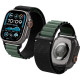 Λουράκι Apple Watch Ultra/SE/11/10/9/8/7/6/5/4 (49/46/45/44mm) Spigen WBF1 Υφασμάτινο - Black / Green (AMP10223)