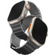 Λουράκι Apple Watch Ultra/SE/11/10/9/8/7/6/5/4 (49/46/45/44mm) Uniq Revix Premium Edition Αναστρέψιμο Μαγνητικό από Premium Σιλικόνη & Δέρμα - Charcoal / Ash Grey (UNIQ-45MM-REVPCHRAGRY)
