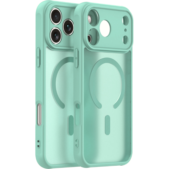 Θήκη iPhone 17 Pro Techsuit HaloFrost II MagSafe Σκληρή Ημιδιάφανη με MagSafe - Mint Green (5949419325791)