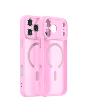 Θήκη iPhone 17 Pro Techsuit HaloFrost II MagSafe Σκληρή Ημιδιάφανη με MagSafe - Pink (5949419325821)
