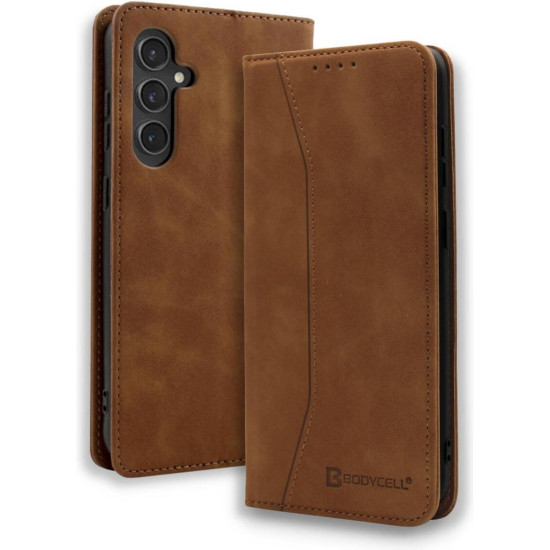 Θήκη Samsung Galaxy S25 FE Bodycell Book Case Πορτοφόλι - Brown (5206015084454)