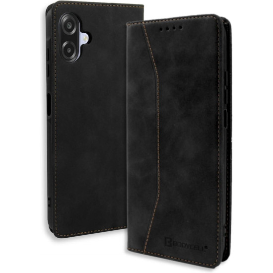 Θήκη Samsung Galaxy A07 4G Bodycell Book Case Πορτοφόλι - Black (5206015084416)