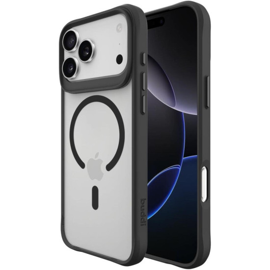 Θήκη iPhone 17 Pro Max Buddi Hybrid Σκληρή Ημιδιάφανη με MagSafe - Matte Black (8719246492600)