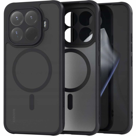 Θήκη Xiaomi 15T Pro Spacecase Hybrid MagSafe Σκληρή Ημιδιάφανη με MagSafe - Black (5905719132781)