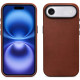 Θήκη iPhone Air iCarer Leather Back Case With Camera Button Δερμάτινη με MagSafe - Retro Brown (KJIP17250704-BN)