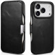 Θήκη iPhone 17 Pro iCarer Vintage Series Side-Open Flip Σκληρή Δερμάτινη με MagSafe - Black (WMI17250801-BK)