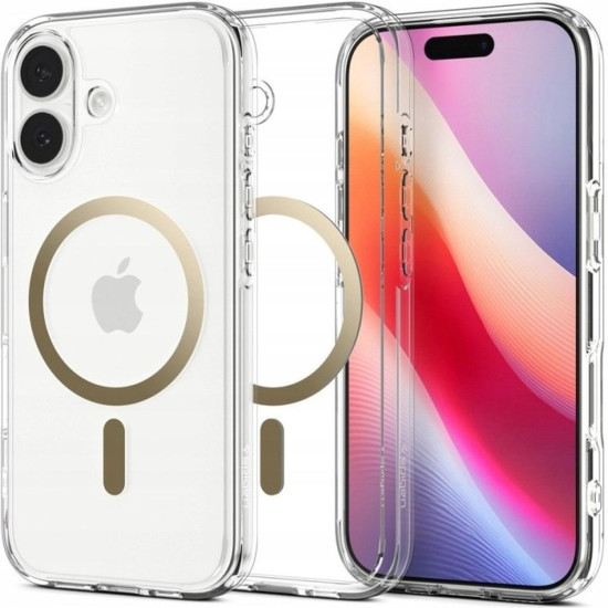 Θήκη iPhone 17 Spigen Ultra Hybrid MagFit Ανθεκτική Σκληρή με MagSafe - Clear / Gold (ACS10382)