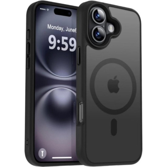 Θήκη iPhone 17 Bodycell MagSafe Backcover Σκληρή Ημιδιάφανη με MagSafe - Matte Black (5206015083815)