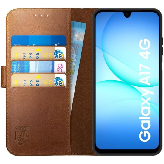Θήκη Samsung Galaxy A17 Rosso Deluxe Δερμάτινο Πορτοφόλι - Brown (8719246494222)